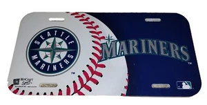 New Vintage MLB Seattle Mariners Plastic License Plate WinCraft 6" X 12" Rare - Picture 1 of 1