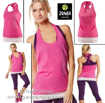 Camiseta sin mangas ZUMBA Bubble Halter DANCE FITNESS Rara/EliteZWear M/L, XL/XXL Foto 1 de 3