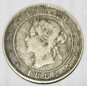 1882 H Jamaica One Penny - Great Old Coin - Rare KM# 17, 30mm, Nickel Very Fine - Picture 1 of 2