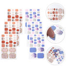  6 Sheets Pvc Toe Nail Sticker Art Decals Strips Glitter Wraps