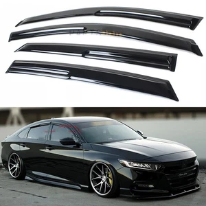 NEW For 2018-2022 Honda Accord Sedan Tape-on Window Visor Vent Rain Guards - Picture 1 of 12