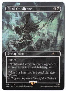 Blind Obedience (Borderless) 1030 SLD MTG NM Foil - Picture 1 of 2