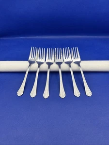 Oneida DUBLIN Stainless Salad Fork Glossy Finish Silverware Flatware Lot Of 6 - Picture 1 of 5