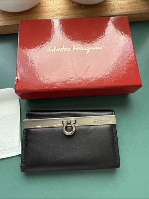Vintage Salvatore Ferragamo Black Leather Key Case - Image 1 of 4