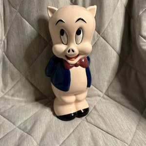 Moneta ceramica maiale 1994 rara Warner Brothers Looney Tunes 9,5" vintage - Foto 1 di 13