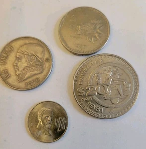 Mexican 69 Coin Lot 81 $20, 1970 Un Peso, 1980 $5, 15 80s $1, 24 $2 24 $1 2 $5 - Picture 1 of 6