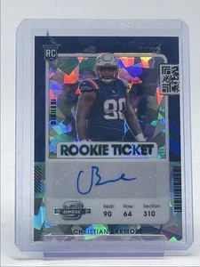 CHRISTIAN BARMORE 2021 CONTENDERS OPTIC ROOKIE CRACKED ICE RC AUTO /22 Q5159 - Picture 1 of 2