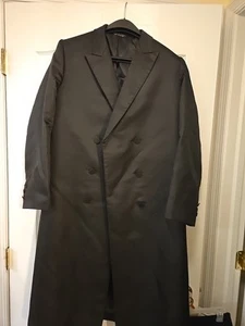 Boys Bekishe Size 20L Jewish Hasidic Rabbi Jacket Small Stain With A Belt 16W59 - Picture 1 of 6