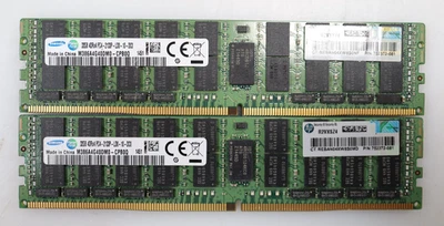 Lot 2x 32GB (64GB) Samsung M386A4G40DM0-CPB0Q PC4-2133P ECC Server Memory - Image 1 of 2