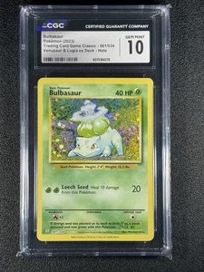 Pokemon Bulbasaur Holo Juego de Cartas Coleccionables Colección Clásica 001/034 2023 - Imagen 1 de 2