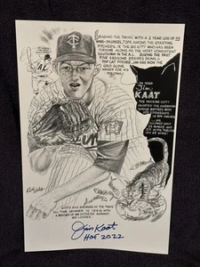 VERY RARE Jim Kaat HOF 2022 AUTO'D Original Art Poster, Minnesota Twins LOOK! - Picture 1 of 6