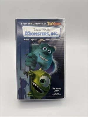 Monsters Inc VHS 2002 Disney Pixar Blue Video Tape Classic VTG Clamshell - Image 1 of 3
