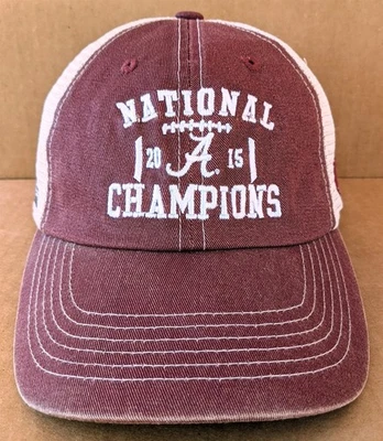 Alabama 2015 2016 National Championship Arizona Burgundy Tan Baseball Hat NCAA - Image 1 of 4