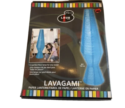 Lavagami Lava Floor Lamp 48” Blue Paper Lantern The Original Lava Brand 2006 Y2K - Image 1 of 4