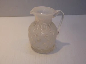 Vintage Fenton Small Cream Pitcher-Coin Dot, White-Opalescent - Bild 1 von 7