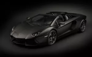Lamborghini Aventador LP700-4 Roadster Nero Nemesis 1:8 Plastic Model Kit POCHER - Foto 1 di 5