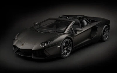 Lamborghini Aventador LP700-4 Roadster Nero Nemesis 1:8 Plastic Model Kit POCHER - Immagine 1 di 4