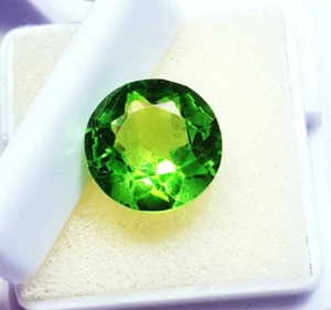 Certified Natural Peridot 8.80 Ct Round Shape Loose Gemstone - Picture 1 of 6
