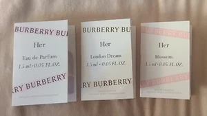 3 X Burberry Her Eau De Parfum & Toilette Blossom London Dream 1.5 ml Each - Picture 1 of 3
