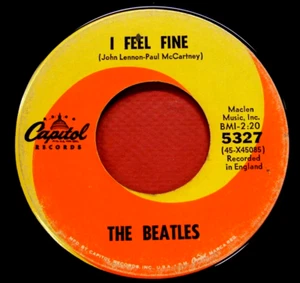 Beatles "I FEEL FINE/SHE'S A WOMAN " 1964, Capitol 5327 1st Press single. EX - Imagen 1 de 4