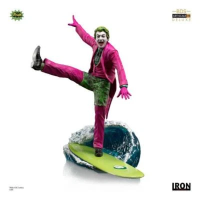 BATMAN 1966 BDS Art Scale 1/10 Deluxe The Joker Statua 23 cm IRON STUDIOS - Immagine 1 di 4