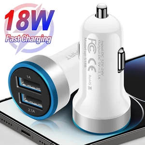 Cargador de coche rápido 18W doble USB abatible plegable 6/5/4 Samsung 16 Pro Max - Imagen 1 de 10
