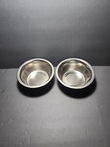 Dog Bowls 2 Count Stainless Steel Food And Water Holds 26.38 Fl Oz