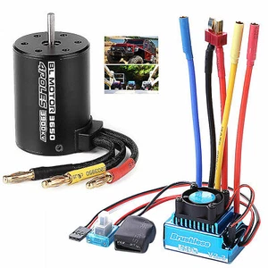 Waterproof 3900KV Brushless Motor 45A 60A 80A 120A ESC for 1/10 RC Car Truck - Bild 1 von 16