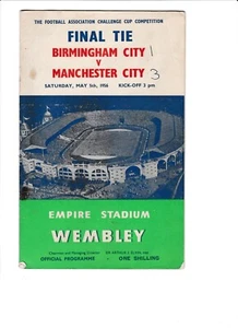 Birmingham City Vs Manchester City 1956 FA Cup Final vintage very rare - Picture 1 of 1