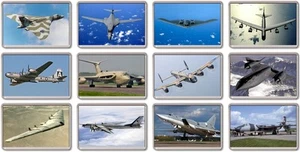 FRIDGE MAGNET - ICONIC BOMBERS (Various Designs) - Large Plane Airplane - Picture 1 of 13