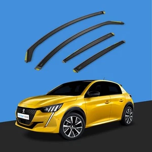 Peugeot 208 MK2 2020-Up 5 Door Hatchback Wind Deflectors 4pc Tinted - Picture 1 of 10