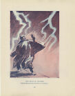 1919 Louis Raemaekers Print WW1 Cartoon Satire Two Peals Of Thunder