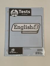 BJU English 4 Tests Answer Key Second 2nd Edition 192013 New