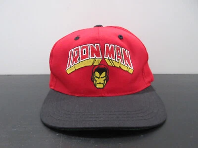 DE COLECCIÓN Iron Man Sombrero Gorra Snap Back Rojo Marvel Programa de TV Película Cómic Niños Años 90 Foto 1 de 4