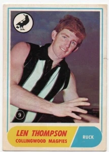 1969 Scanlens (9) Len THOMPSON Collingwood - Picture 1 of 2