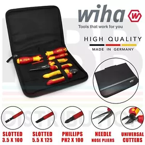 Wiha 26755 Screwdriver Cutter Pliers set 6pcs slotted Phillips VDE Electrician - Picture 1 of 1