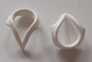 05255, 2x Kragen, Halstuch, weiss - Picture 1 of 1