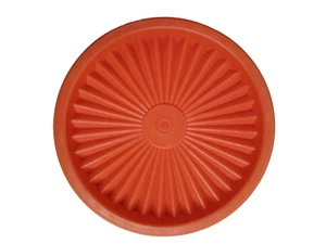 Tupperware 5" Round Servalier Replacement Lid Orange 812-36 Fits 4.5" Container - Picture 1 of 3