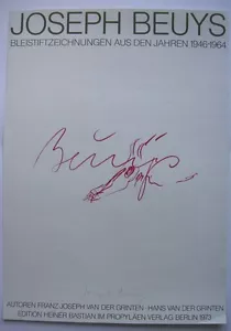 Disegni a matita Joseph Beuys propileni originale poster 1973 firmato da Beuys - Foto 1 di 3