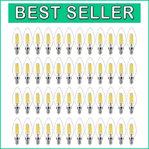 48 Pack Dimmable LED Candelabra Bulbs - Energy-Efficient E12 Chandelier Lights - Picture 1 of 10