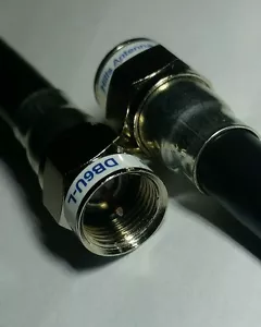 1m 1 metre TV Antenna Cable, Foxtel Cable, Double Bubble, F type (M) - (M) RG6Q - Picture 1 of 3