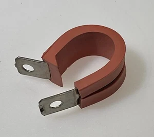 10x JM 44LC28WH12GF 3/4 in Stainless Silicone Cushioned Adel P Clamp USA - Picture 1 of 3