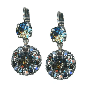 Mariana Earrings Fab Black Diamond, Jet, & Hematite Austrian Crystals Inspira... - Picture 1 of 3
