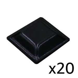 20 x Square Adhesive Bumpons Bumpers Rubber Feet - Black Stick On Dampers - Picture 1 of 3