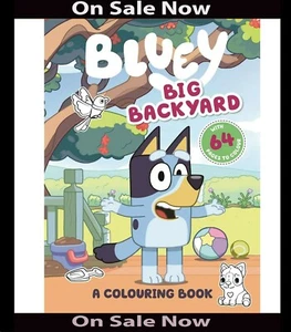 BRAND NEW Bluey: Big Backyard: A Colouring Book - Paperback Book - FREE Postage - Picture 1 of 5
