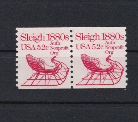USA 1981 Stamp Transportation Series Coil Pair MNH - Image 1 of 1