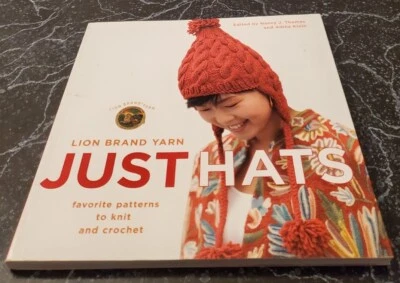 DK3 LION BRAND YARN 2005, JUST HATS KNIT & CROCHET PATTERN LEAFLET - Image 1 of 4