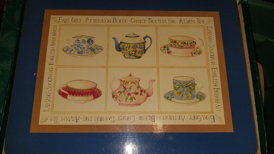 Cloverleaf 4 Traditional Place Mats cork backed Time For Tea UK boxed table set - Image 1 of 1