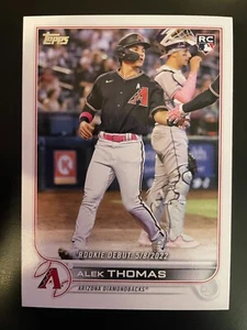 Alek THOMAS RC 2022 Topps Update Rookie Debut #US282 Arizona Diamondbacks - Picture 1 of 2