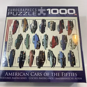 EuroGraphics 1000 Piece American Cars of the Fifties Puzzle NEW 19 1/4 x 26 5/8 - Picture 1 of 18